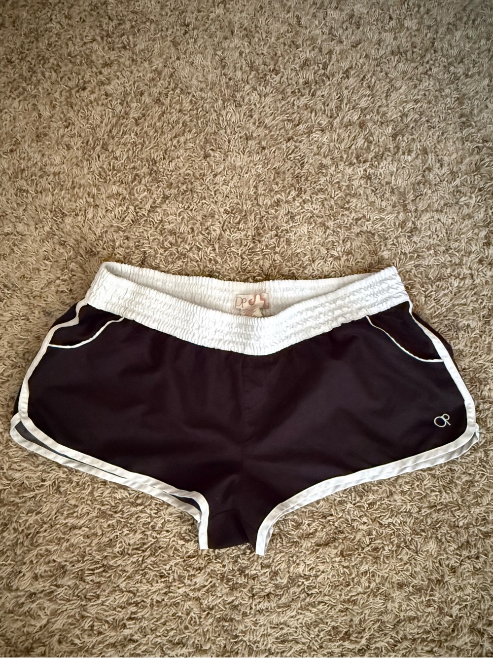 OP Women’s Athletic Black & White Running Shorts